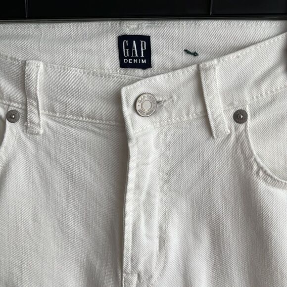 Gap Distressed White Best Girlfriend Jeans Size 24 - Picture 2 of 5